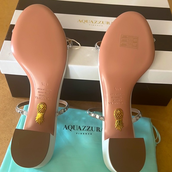 NEW Aquazzura Midnight Sandal 50, Size 41.5 - Picture 2 of 7